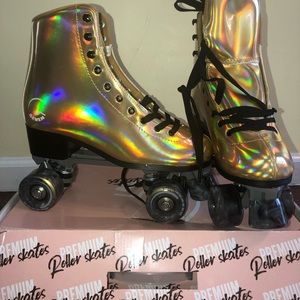 C7 Gold Roller Skates size 11